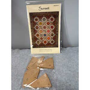 Sunset Traditional Template Quilt Pattern & Acrylic Templates for 64" x 82" Quil